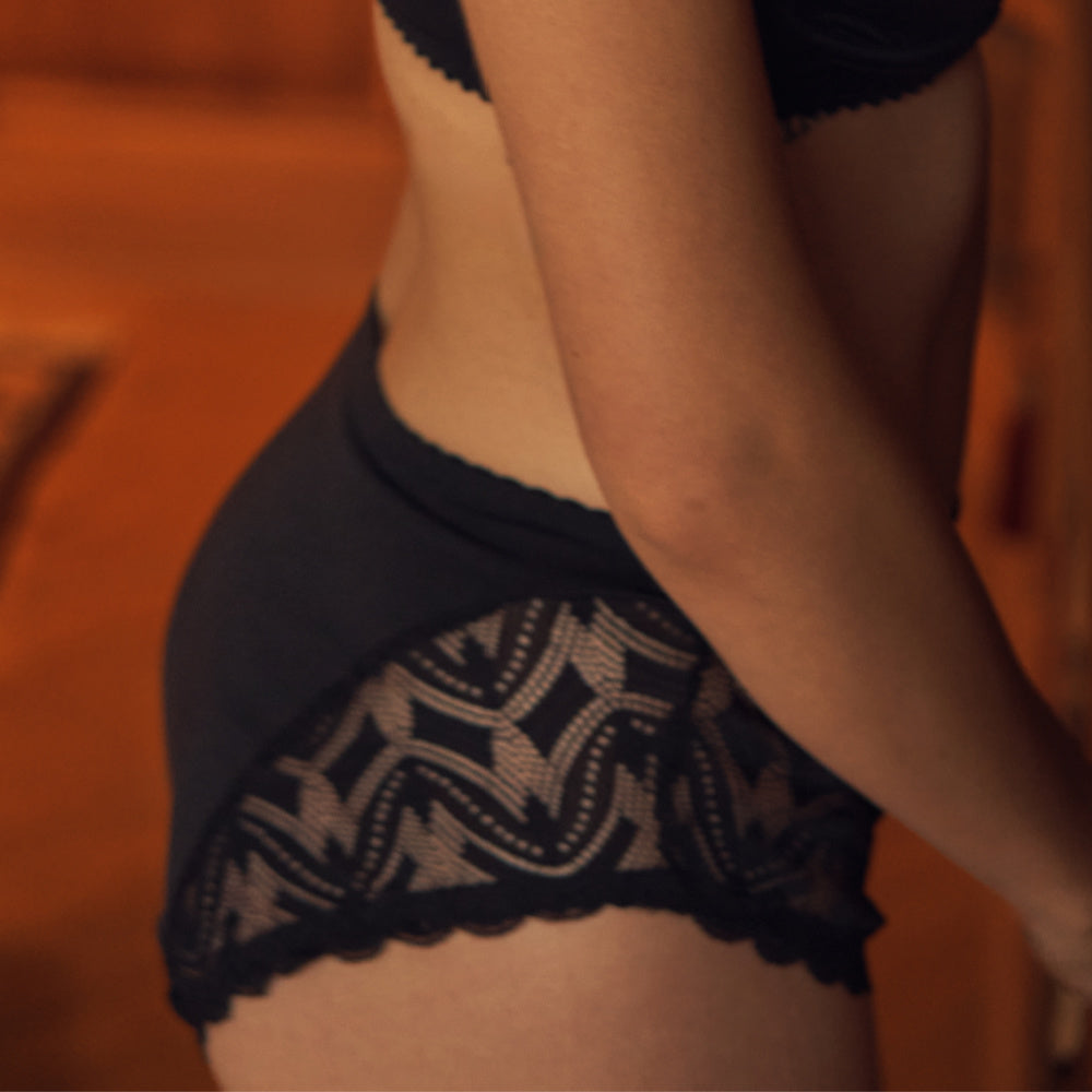 Geometric Culotte Maxi Noir